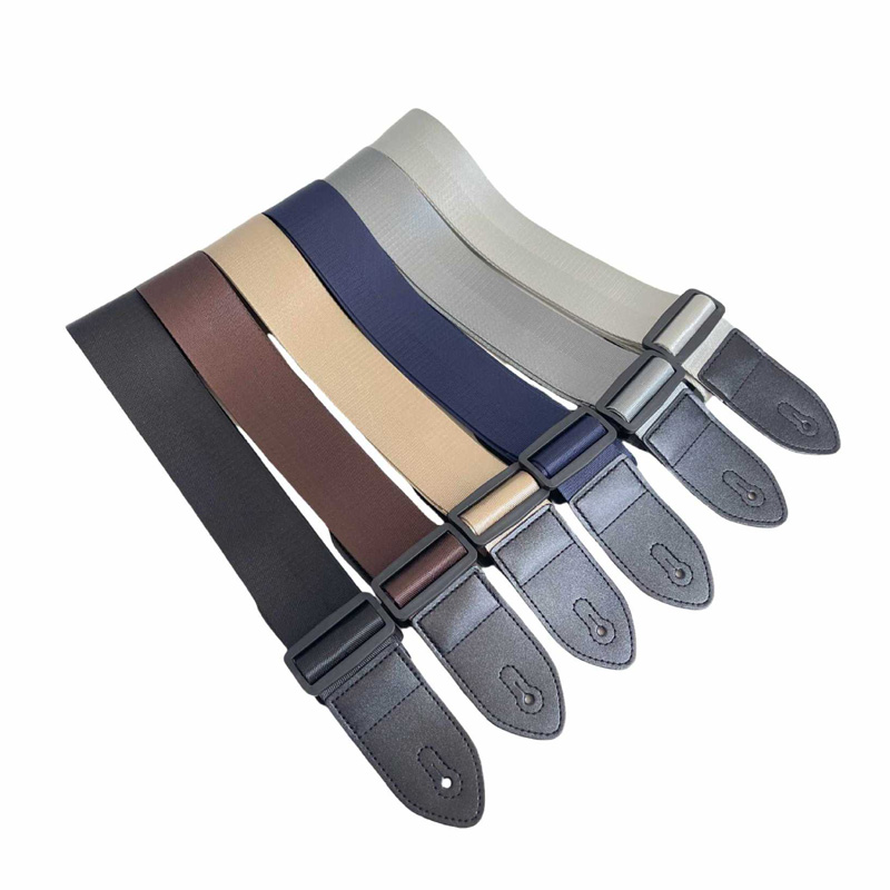 Guitar Strap Padded - Electric Guitar Strap Solid-colored Adjustable PU