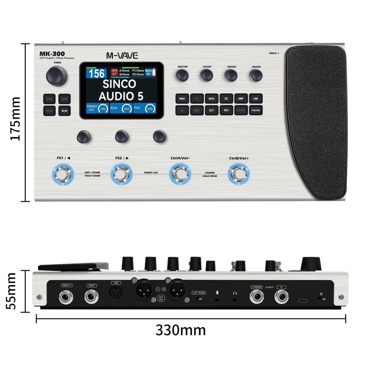 M-VAVE MK-300 Multi-Function G - Looper Pedal Guitar recensie en prijs
