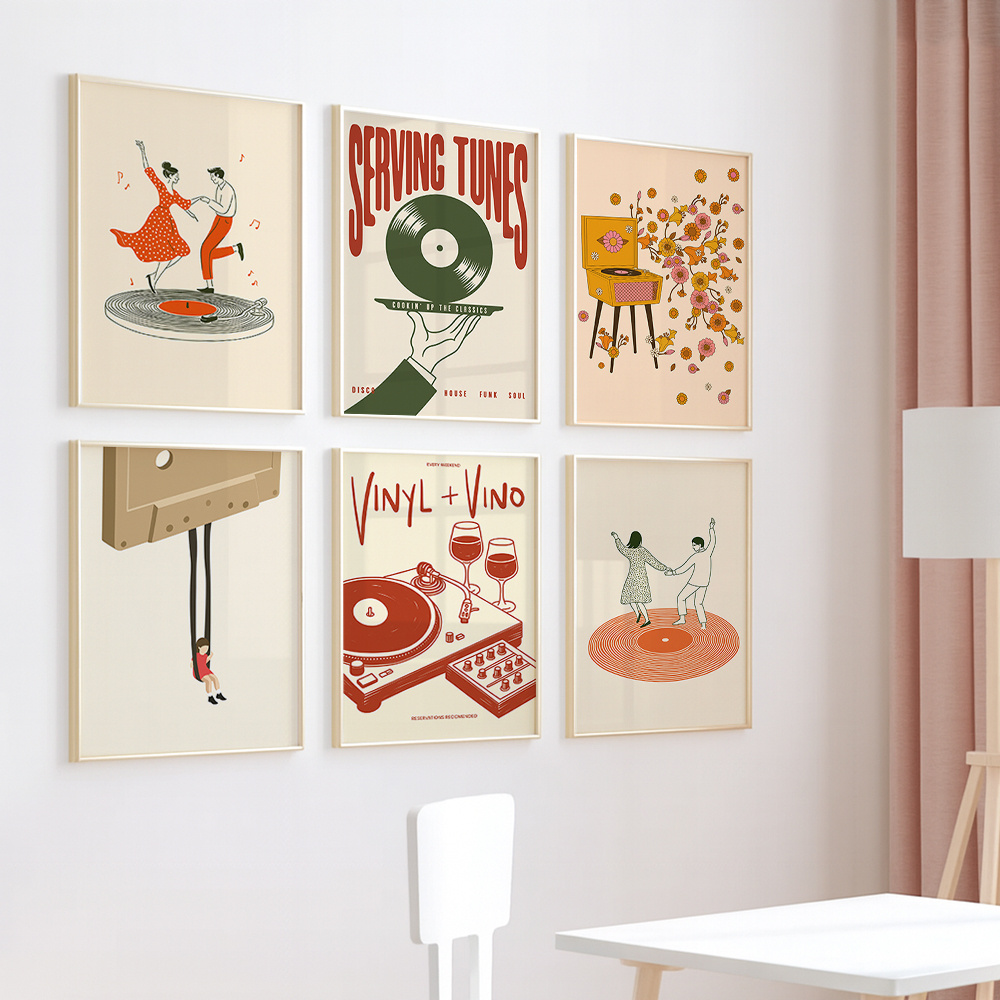 1pc Vintage Music Canvas Poste - Audio Music Live recensie en prijs