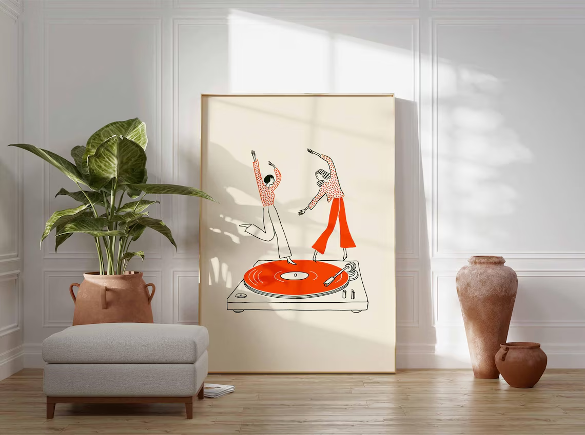 Dancing Couple Wall Art Print, - Audio Music Live recensie en prijs