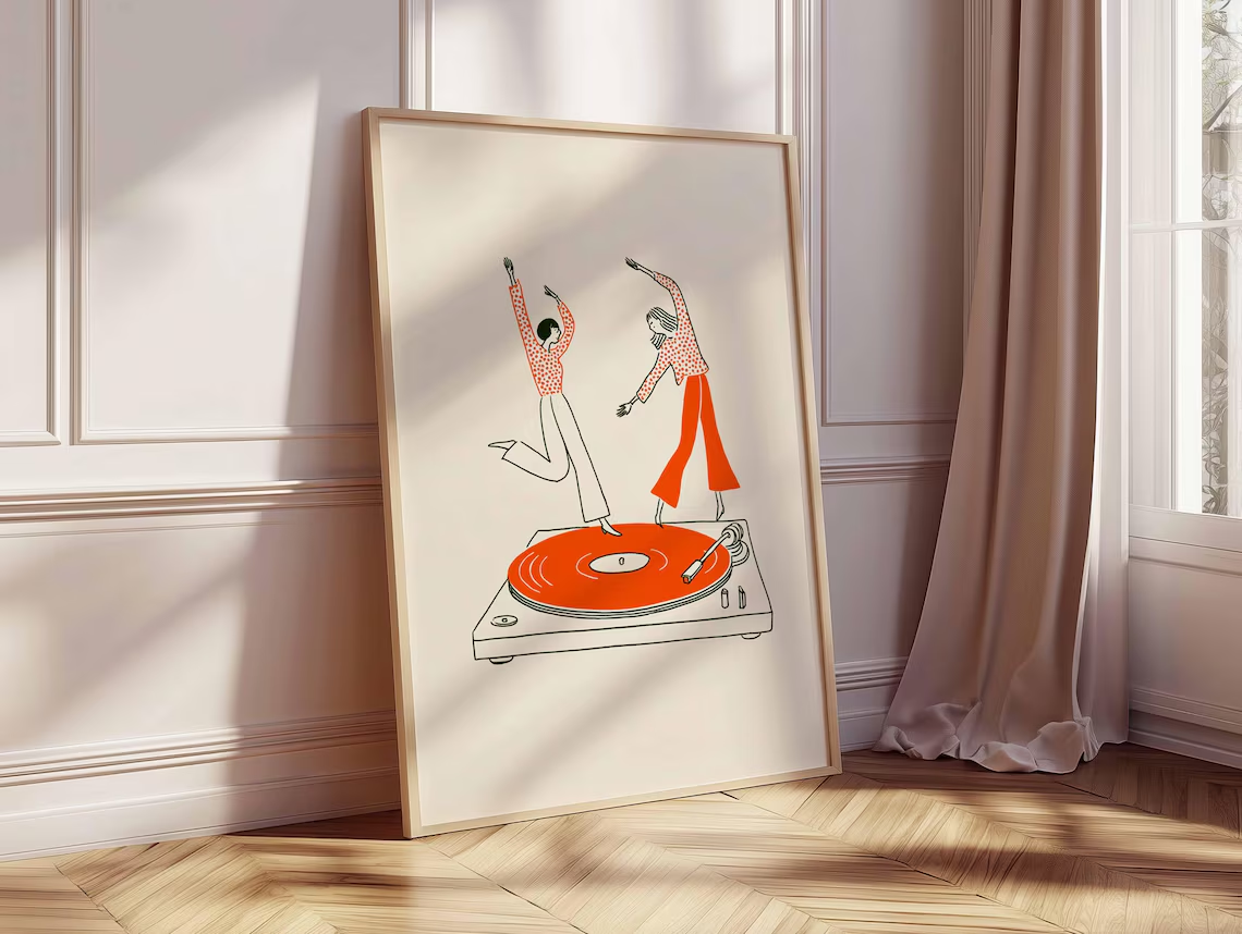 Dancing Couple Wall Art Print, - Audio Music Live recensie en prijs