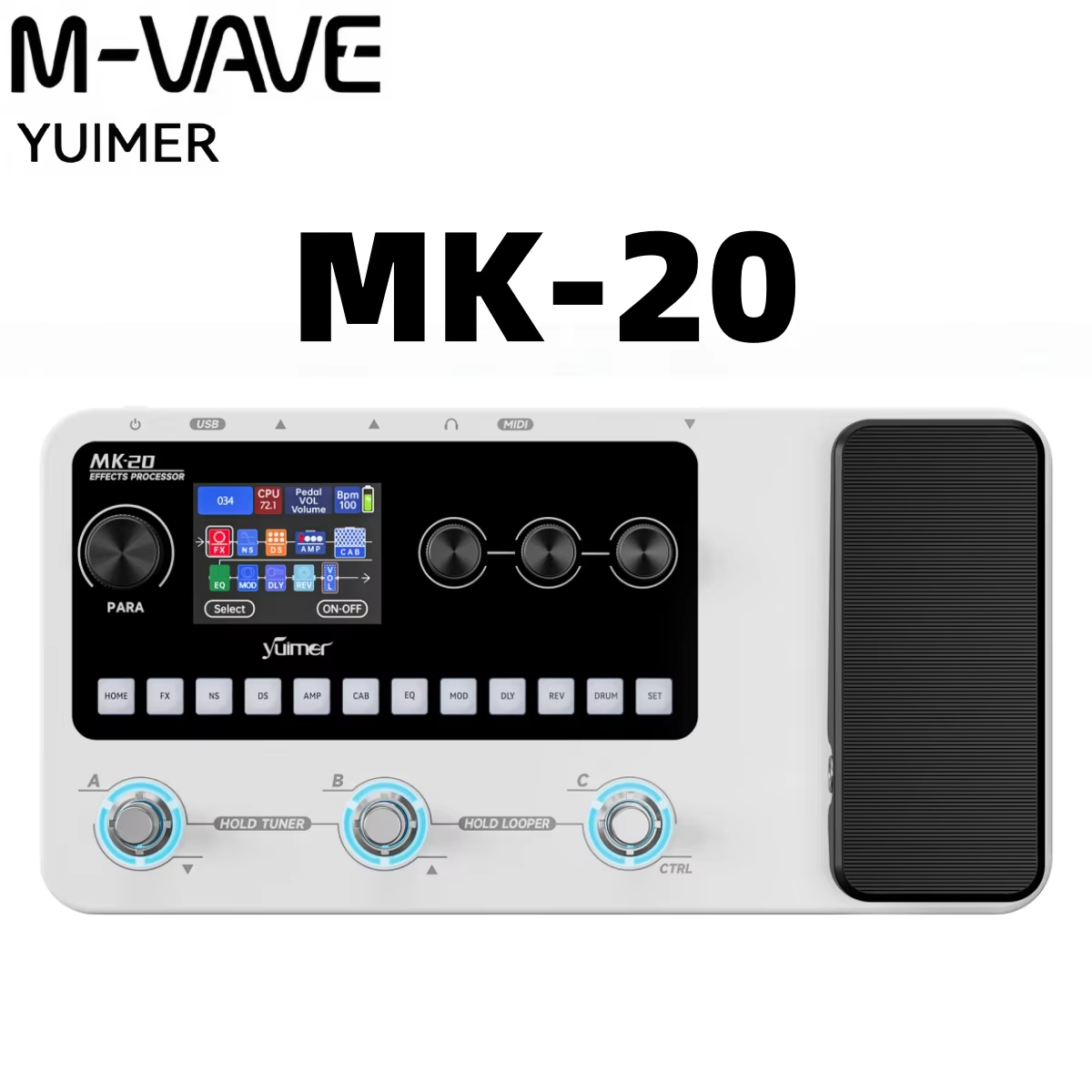 M-VAVE MK-20 White Portable Gu - Looper Pedal Guitar recensie en prijs